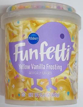 PILLSBURY Funfetti 'Yellow Vanilla' Frosting Kuchencreme lila 442gr